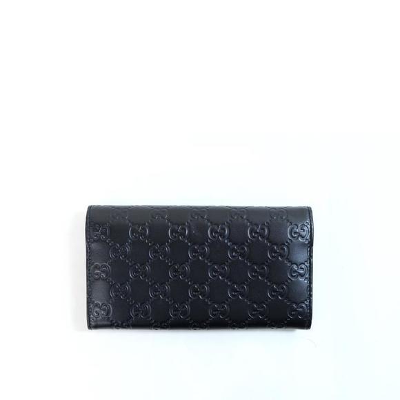 Gucci G Leather Long Wallet Striped Interlocking - Picture 1 of 6